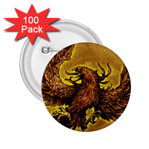 Phoenix Rising 2.25  Button (100 pack) from ArtsNow.com Front