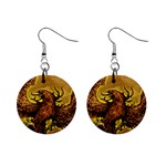 Phoenix Rising 1  Button Earrings