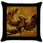 Phoenix Rising Throw Pillow Case (Black)