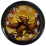 Phoenix Rising Wall Clock (Black)