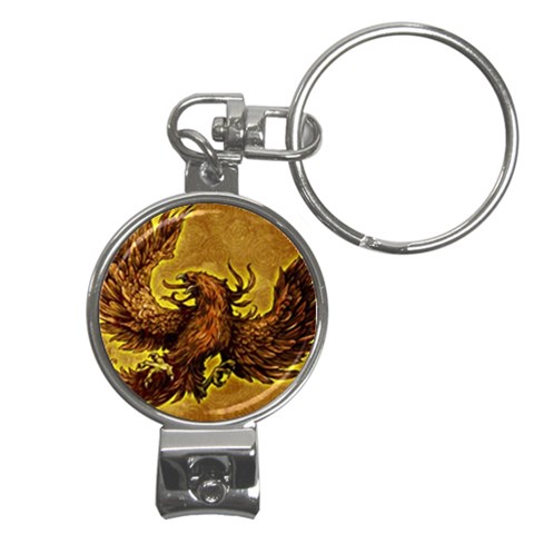 Phoenix Rising Nail Clippers Key Chain from ArtsNow.com Front
