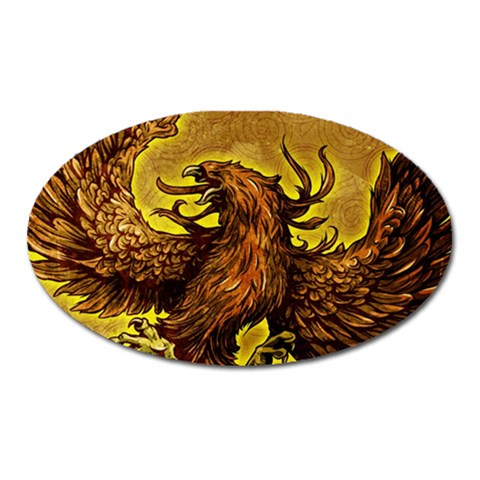 Phoenix Rising Magnet (Oval) from ArtsNow.com Front