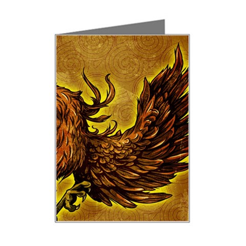 Phoenix Rising Mini Greeting Card from ArtsNow.com Left