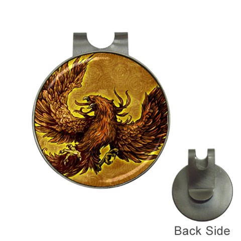 Phoenix Rising Golf Ball Marker Hat Clip from ArtsNow.com Front