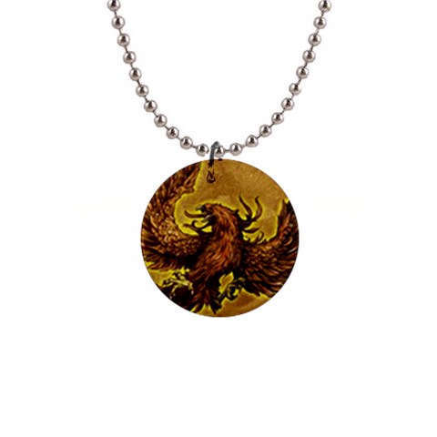 Phoenix Rising 1  Button Necklace from ArtsNow.com Front