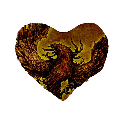 Phoenix Rising 16  Premium Heart Shape Cushion  from ArtsNow.com Front