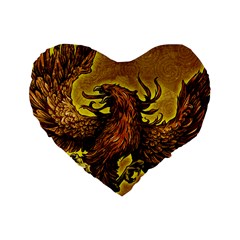 Phoenix Rising 16  Premium Heart Shape Cushion  from ArtsNow.com Front