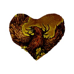 Phoenix Rising 16  Premium Heart Shape Cushion  from ArtsNow.com Back