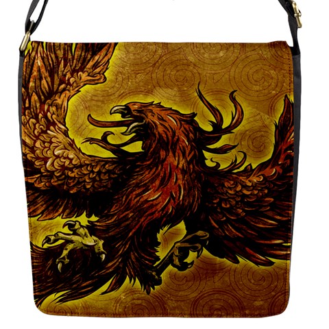 Phoenix Rising Flap Closure Messenger Bag (Small) from ArtsNow.com Front