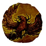 Phoenix Rising 18  Premium Flano Round Cushion 