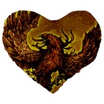 Phoenix Rising 19  Premium Flano Heart Shape Cushion