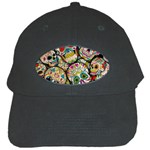 Sugar Skull Collage Black Cap