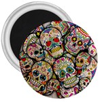 Sugar Skull Collage 3  Magnet