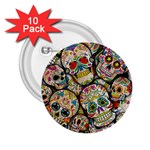 Sugar Skull Collage 2.25  Button (10 pack)