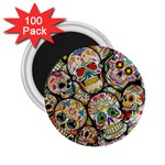 Sugar Skull Collage 2.25  Magnet (100 pack) 