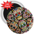 Sugar Skull Collage 3  Magnet (100 pack)