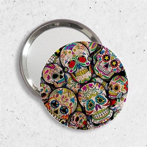 Sugar Skull Collage 2.25  Handbag Mirror from ArtsNow.com Front