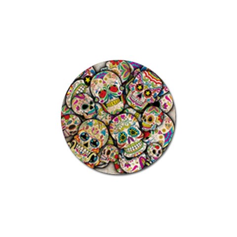 Sugar Skull Collage Golf Ball Marker (10 pack) from ArtsNow.com Front