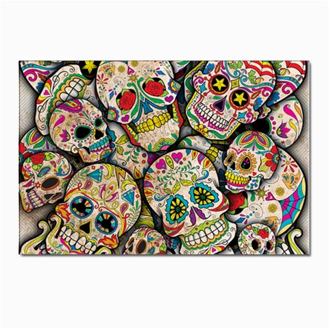 Sugar Skull Collage Postcards 5  x 7  (Pkg of 10) from ArtsNow.com Front