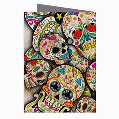 Sugar Skull Collage Greeting Cards (Pkg of 8) from ArtsNow.com Right