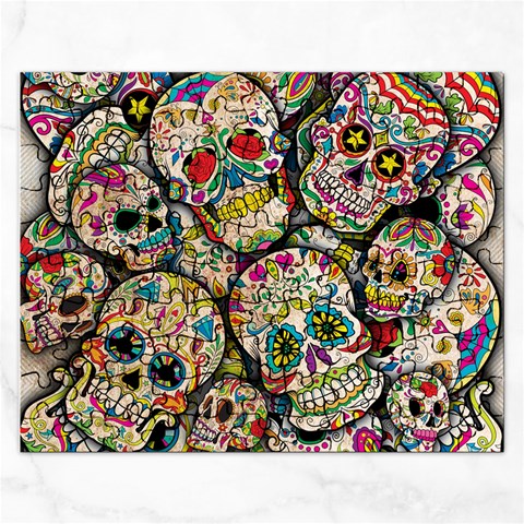 Sugar Skull Collage Jigsaw Puzzle (Rectangular) from ArtsNow.com Front