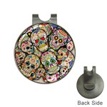 Sugar Skull Collage Golf Ball Marker Hat Clip
