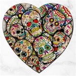 Sugar Skull Collage Jigsaw Puzzle (Heart)