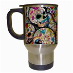 Sugar Skull Collage Travel Mug (White)