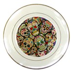 Sugar Skull Collage Porcelain Plate