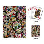 Sugar Skull Collage Playing Cards Single Design