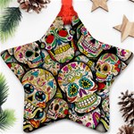 Sugar Skull Collage Star Ornament (Two Sides)
