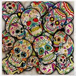 Sugar Skull Collage Canvas 12  x 12 