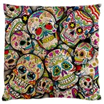 Sugar Skull Collage Large Cushion Case (One Side)