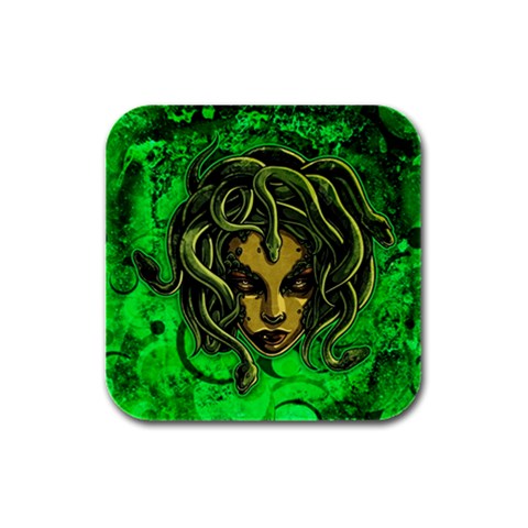 Medusa Rubber Square Coaster (4 pack) from ArtsNow.com Front