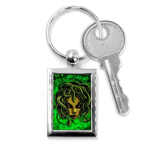Medusa Key Chain (Rectangle) from ArtsNow.com Front