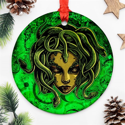 Medusa Round Ornament (Two Sides) from ArtsNow.com Front