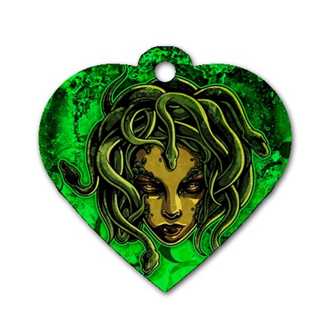 Medusa Dog Tag Heart (Two Sides) from ArtsNow.com Front