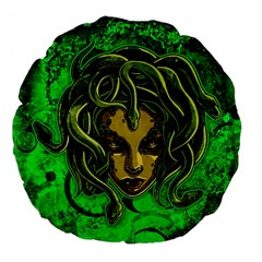 Medusa 18  Premium Flano Round Cushion  from ArtsNow.com Front