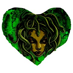 Medusa 19  Premium Flano Heart Shape Cushion from ArtsNow.com Front
