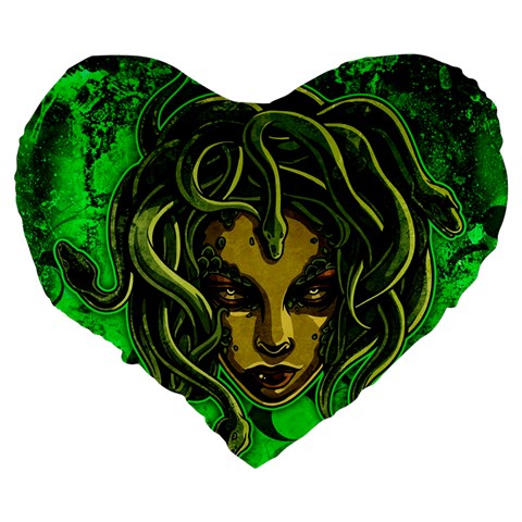 Medusa 19  Premium Flano Heart Shape Cushion from ArtsNow.com Back