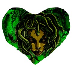 Medusa 19  Premium Flano Heart Shape Cushion from ArtsNow.com Back