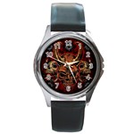 Evil Skulls Round Metal Watch