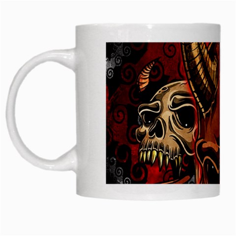 Evil Skulls White Mug from ArtsNow.com Left