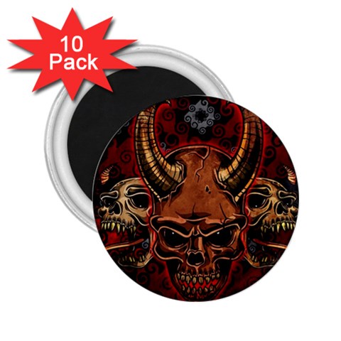 Evil Skulls 2.25  Magnet (10 pack) from ArtsNow.com Front