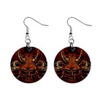 Evil Skulls 1  Button Earrings