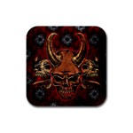 Evil Skulls Rubber Square Coaster (4 pack)