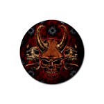 Evil Skulls Rubber Round Coaster (4 pack)