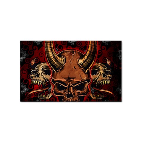 Evil Skulls Sticker Rectangular (100 pack) from ArtsNow.com Front