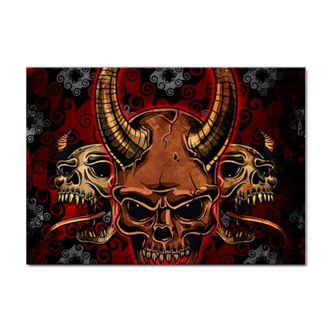 Evil Skulls Sticker A4 (10 pack) from ArtsNow.com Front