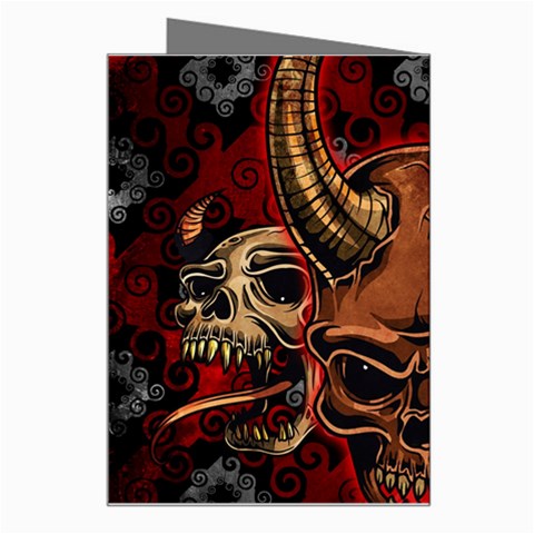 Evil Skulls Greeting Card from ArtsNow.com Right
